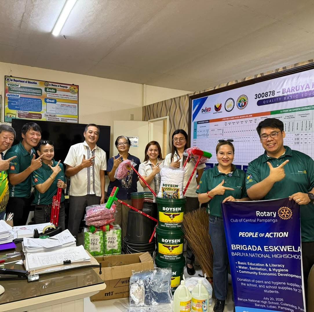 RCCP members and school partners at the Brigada Eskwela turnover in Baruya National High School